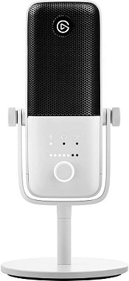 Elgato Wave:3 Branco - Microfone Condensador USB de Qualidade Premium para Estúdio para Streaming, Podcast, Jogos e Home Office, Software Mixer Gratuito, Anti-Distorção, Plug and Play, para Mac, PC