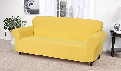 Capa de sofá amarela Madison Jersey, Modelo: JER-Sofa-YE