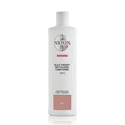 Nioxin Sistema 3 Condicionador Terapia do Couro Cabeludo, Cabelo Colorido com Leve Afinamento, 16.9 oz