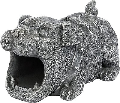 Estátua de cachorro Bulldog Butch da Design Toscano para proteção de calhas