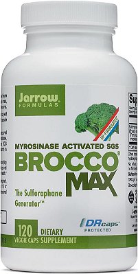Jarrow BroccoMax com Sulforafano para a Saúde do Fígado, 120 Cápsulas de Liberação Controlada