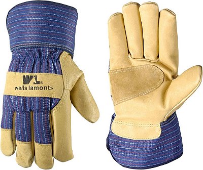 Luvas de trabalho de inverno com Thinsulate e palma de couro de alta resistência para homens com punho de segurança, Extra Grande (Wells Lamont 5235XL), cor Palomino.