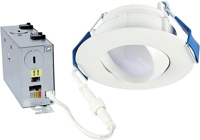 HALO RA 4 pol. Ajuste de luz embutida com LED integrado, 600 Lumens/900 Lumens, 5 CCT selecionáveis, D2W, 120 volts, DM --> HALO RA 4 pol. Integrado LED luz embutida,