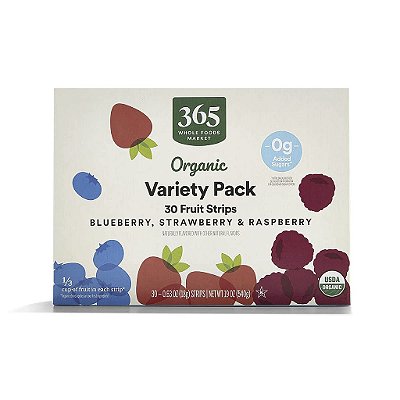 365 da Whole Foods Market, Tiras de Frutas Variadas Orgânicas, 0,63 Onça