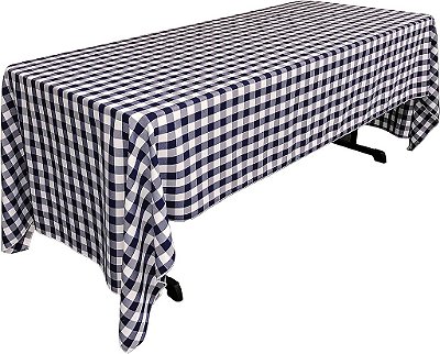 Toalha de mesa de vichy da LA Linen - Toalha quadriculada para festas, piqueniques e mais - Toalha de mesa de fazenda - Toalha de mesa de primavera - Toalha de mesa de piquen