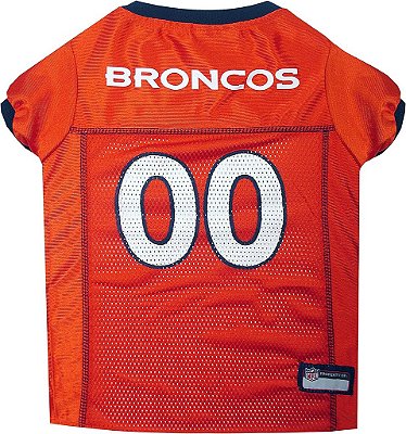 Camisa para cães NFL Denver Broncos, Tamanho: X-Grande. Melhor fantasia de jersey de futebol para cães e gatos. Camisa com licença.
