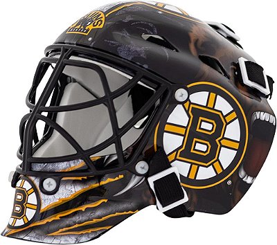 Máscara de Goleiro de Hóquei em Miniatura com Logotipo da Equipe da NHL e Estojo - Máscara de Goleiro colecionável com Logos Oficiais e Cores da NHL