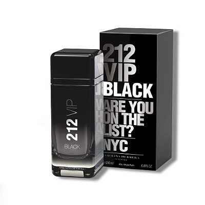 Carolina Herrera 212 VIP Black para Homens, Spray Eau De Parfum, 6.8 Onças