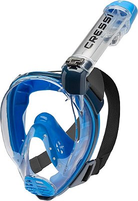 Máscara de Snorkeling Full Face para Adultos da Cressi - Amplo Campo de Visão, Sistema Antiembaçante - Respiração Fácil: Segurança em Primeiro Lugar - Knight: Projetado na Itália: Qualidade Desde 194