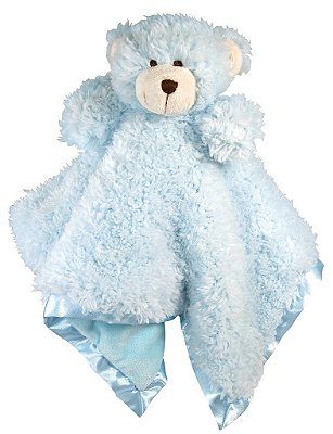 Cobertor de segurança de pelúcia Stephan Baby Plush Cuddle Bud, Urso Azul, 18 x 18 polegadas
