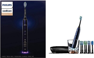 Philips Sonicare DiamondClean Smart 9700 Escova de dentes elétrica recarregável, azul lunar, HX9957/51