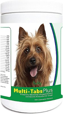 Suplemento mastigável Healthy Breeds Australian Terrier Multi-Tabs Plus com 365 comprimidos.
