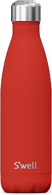 Garrafa de água Swell em aço inoxidável com 17 onças líquidas, vermelho poppy, triplo isolamento a vácuo, mantém as bebidas geladas por 36 horas e quentes por 18 horas, livre de B