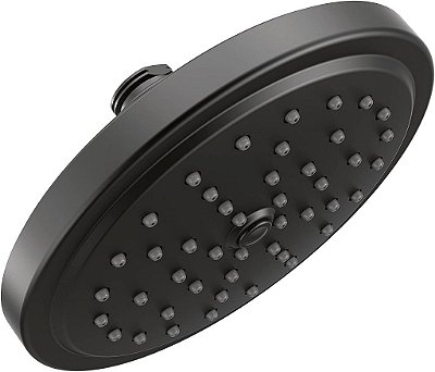Chuveiro de Chuva com Cabeça Única e Função de Diâmetro Preto Fosco Moen, S176BL