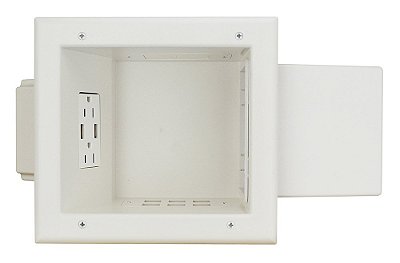 Cabo AV/HDMI embutido DATA COMM Electronics 45-0251-WH com caixa de mídia expansível e 4.0 portas USB duplas, branco