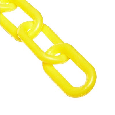Corrente de barreira de plástico Sr. Chain, Amarela, Elo de 3/4 polegadas, 25 pés (00002-25)