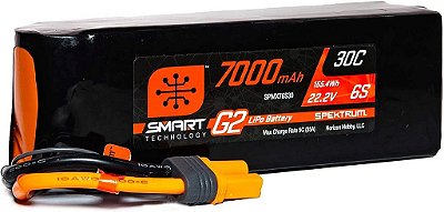 Bateria de LiPo Inteligente Spektrum 22.2V 7000mAh 6S 30C G2: IC5, SPMX76S30.