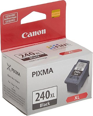 Cartucho de tinta preta Canon PG-240 XL compatível com impressora MG2120, MG3120, MG4120, MX512, MX432, MX372, MX522, MX452, MG3520, MG3620, MX472, MX532, TS