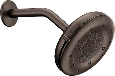 Chuveiro de chuva Moen N400R0ORB Quattro com quatro experiências de banho únicas, bronze esfregado a óleo.