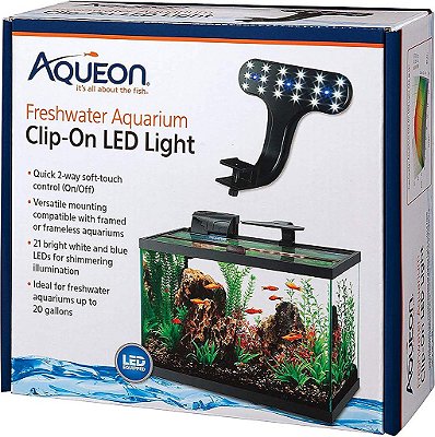 Luz LED Clip-On para Aquário de Água Doce da Aqueon Tamanho Único