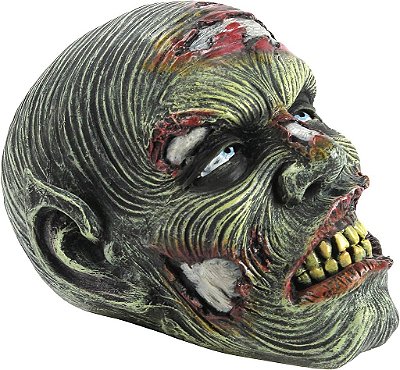 Estátua de jardim Lost Head - Decoração de Halloween de Zumbi, Design Toscano CL6168, Individual