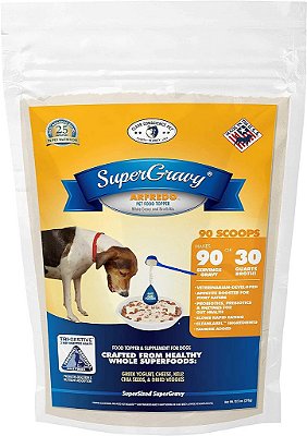 SuperGravy ARFredo - Molho natural para comida de cachorro - Caldo de hidratação - Grau humano - Tempero para ração para comedores exigentes - Sem glúten e sem grãos, branco, 90 medidas (01073)