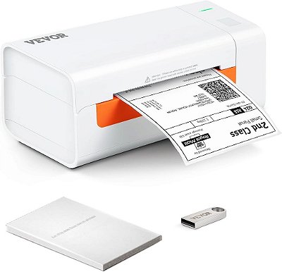 Impressora de etiquetas térmicas VEVOR, Impressora de etiquetas de remessa para largura de 1,57  - 4,25 etiquetas, c/ Cabeça de Impressão Japonesa Rohm & Reconhecimento Automático de