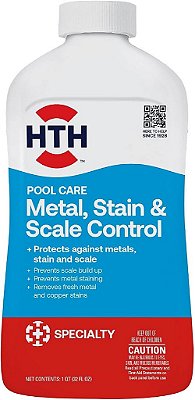 Cuidado para Piscina HTH 67068 Metal & Stain Defense - Previne Manchas e Corrosão Transparente