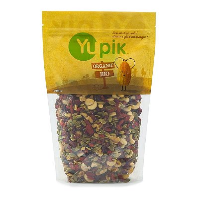 Mistura de Trail Mix da Yupik, Orgânica Goji Sport, 2,2 libras, Uma mistura orgânica de sementes de abóbora, castanhas de caju, nozes, cranberries, bagas de goji.