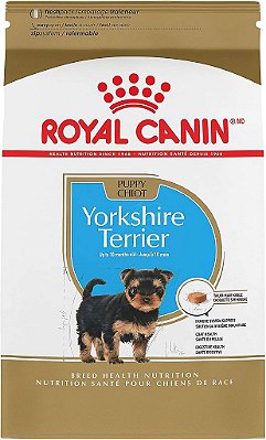 Alimento seco específico para filhotes de Yorkshire Terrier da Royal Canin, saco de 2,5 libras.
