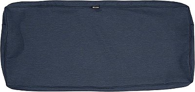 Capa de almofada para banco/settee ao ar livre da Classic Accessories Montlake FadeSafe, resistente à água, 42 x 18 x 3 polegadas, capa deslizante, azul índigo Heather, capa de almofada para