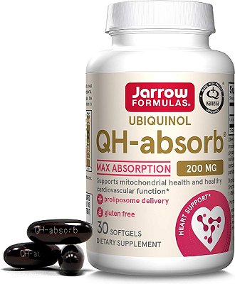 Jarrow Formulas QH-Absorb 200 mg - Forma Ativa de Co-Q10 - Suplemento Alimentar - Suporta Produção de Energia Mito