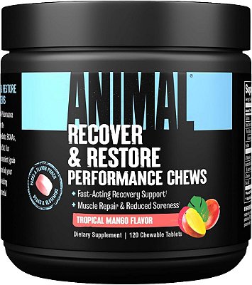 Suplemento de Recuperação Animal, Recuperação Rápida com BCAA, Taurina e Glutamina para Reparação Muscular e Hidratação - Formato de Chews Conveniente e Delicioso