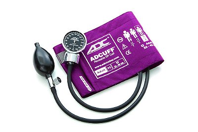 Esfigmomanômetro de Bolso Aneróide Profissional Premium ADC Diagnostix 700 com Braçadeira de Pressão Arterial de Nylon Adcuff, Adulto, Magenta.