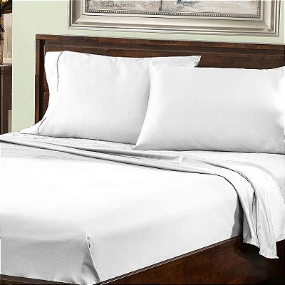 Jogo de lençóis de algodão de alta contagem de fios SUPERIOR 400, inclui 1 lençol de elástico totalmente ajustável para colchão alto, 1 lençol de cama, 2 fronhas, itens básicos