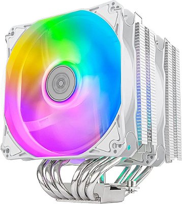 Refrigerador de CPU SilverStone Technology Hydrogon D120 ARGB White Dual Tower para Intel LGA 2066/2011/1700/1200/115x e AMD AM4, SST-HYD120W-ARGB