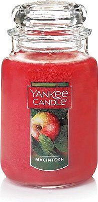 Vela Yankee Candle Macintosh Perfumada, Clássica, Pote Grande de 22oz com um Único Pavio, Mais de 110 Horas de Tempo de Queima