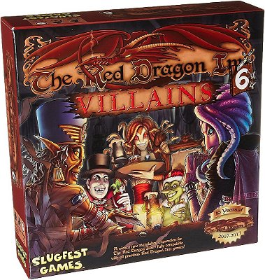 Slugfest Games: A Estalagem do Dragão Vermelho 6: Vilões, Jogo de Tabuleiro Estratégico em Caixa, Para 2 a 4 Jogadores, Tempo de Jogo de 30 a 60 Minutos, Para Maiores de 12