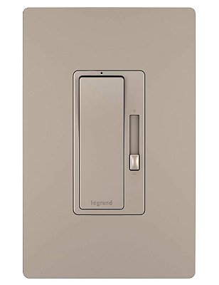 Legrand - Pass & Seymour Interruptor de Luz Dimmer Radiant com Placa de Parede, para Luzes LED Reguláveis, Lâmpadas LED e CFL de 450W - 700W Incandescente e Halógena, Níquel, RHCL453