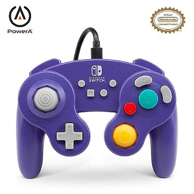 Controle com fio PowerA para Nintendo Switch Estilo GameCube: Roxo Nintendo Switch