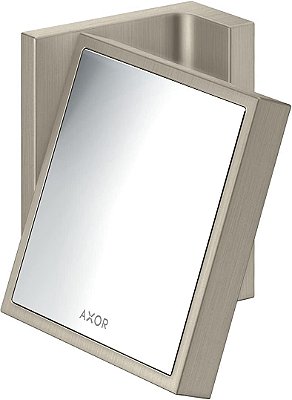 Espelho de barbear retangular universal AXOR em níquel escovado, 42649820