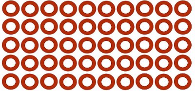 Anel de vedação de borracha vermelha Sterling Seal CRG7237.1500.062.300X50, 7237, 1,91 de diâmetro interno, tamanho de tubo de 1-1/2, espessura de