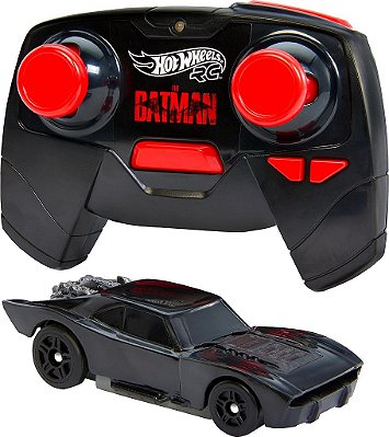 Hot Wheels Rc Batmóvel do Filme do Batman em escala 1:64, Carro de brinquedo controlado remotamente, Funciona na pista e fora dela