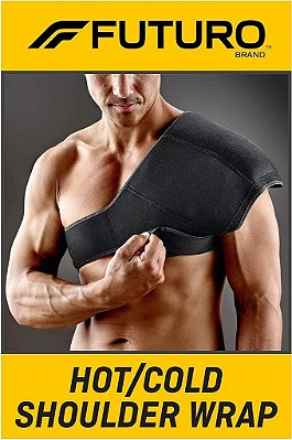 Embrulho para ombros quente/frio FUTURO, ajuda a reduzir inchaço, dores musculares e rigidez nas articulações.