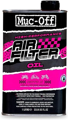 Óleo para filtro de ar Muc-Off, 1 litro - Óleo avançado para filtro de ar de espuma para motocicletas - Óleo para filtro de motor para motocross, MX, moto off-road