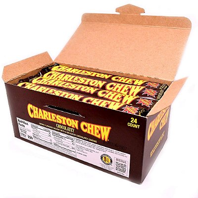 Tablete de 24 barras de 1,88 onças com sabor de chocolate Charleston Chew