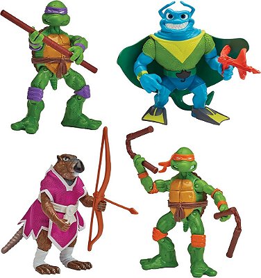 Brinquedos Playmates Tartarugas Ninja Adolescentes: Coleção Clássica de Heróis da Aventura Série 2 Exclusivo da Amazon