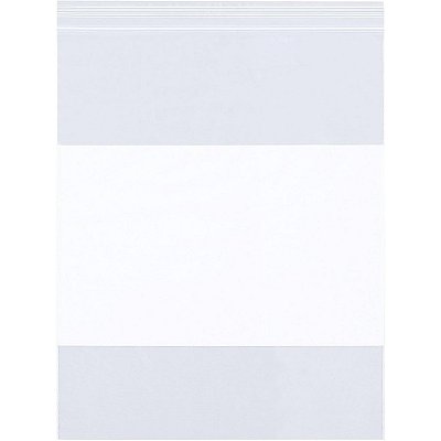 Saco de polietileno bloco branco resistente com zíper reciclável 2 1/2 x 3, 4 Mil (1000/caixa)