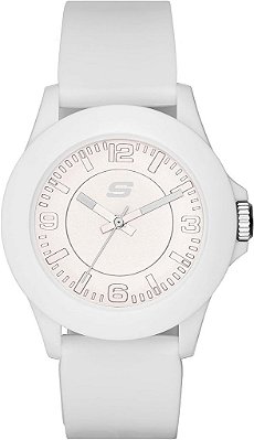 Relógio esportivo casual de plástico e silicone mid Quartz para mulheres da Skechers