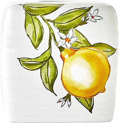 Vern Yip by SKL Home Capa para Caixa de Lenços Citrus Grove, Branca